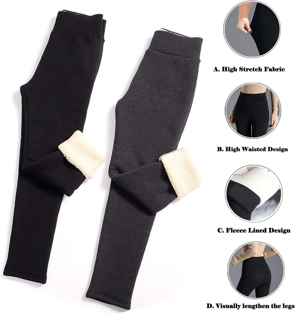 Cozy-Fit™ Sherpa Lined Thermal Leggings – Ultra-Warm, Flattering & Stretchy