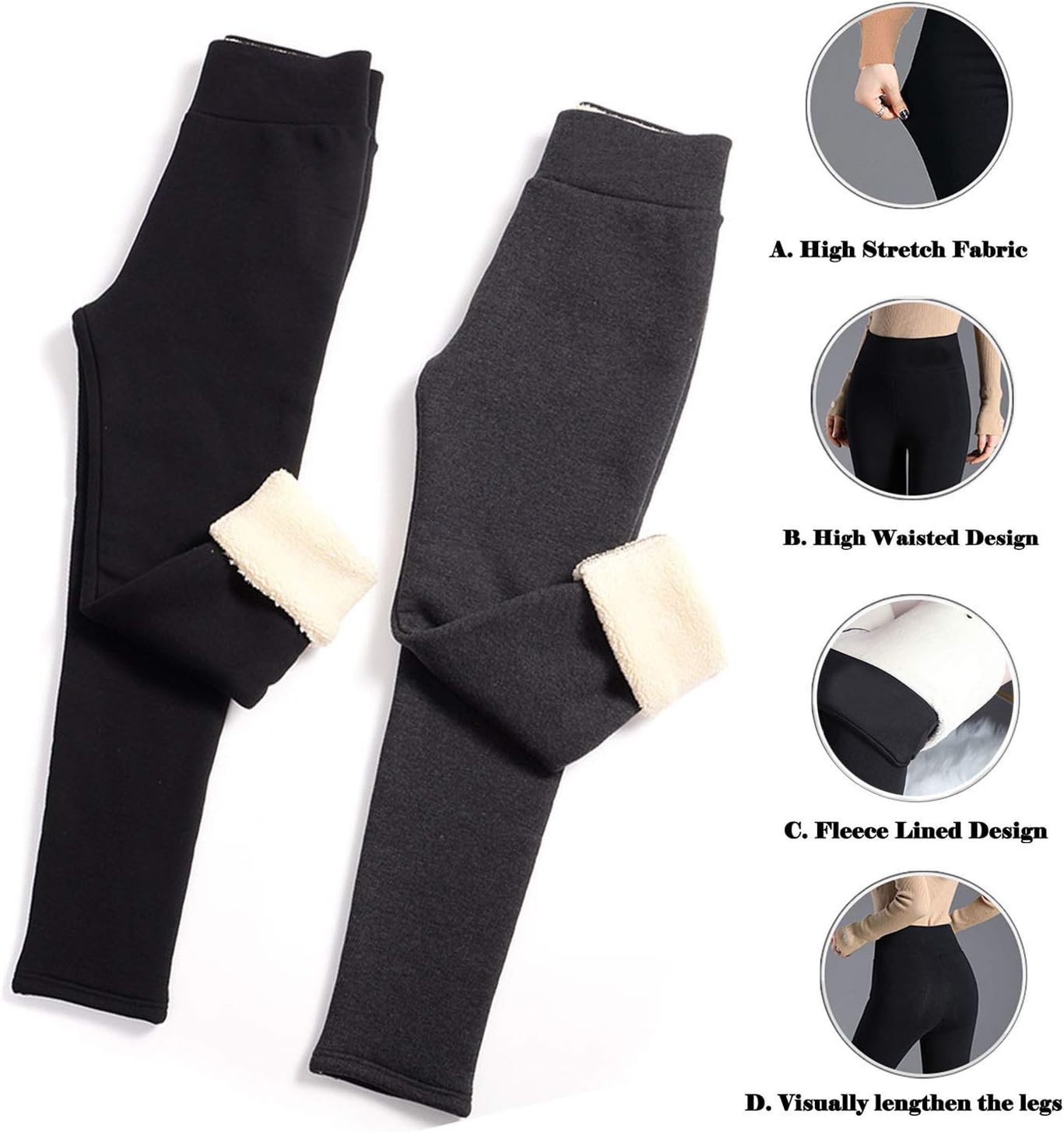 Cozy-Fit™ Sherpa Lined Thermal Leggings – Ultra-Warm, Flattering & Stretchy